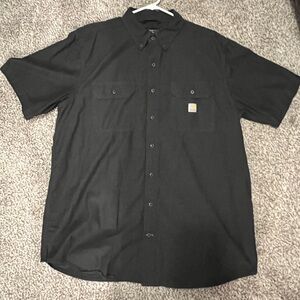 Carhartt Men's Black Button Down Shirt XL Tall loose fit like new